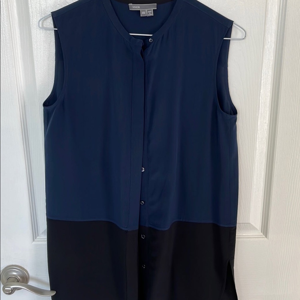 Vince brand 100% Silk sleeveless blouse